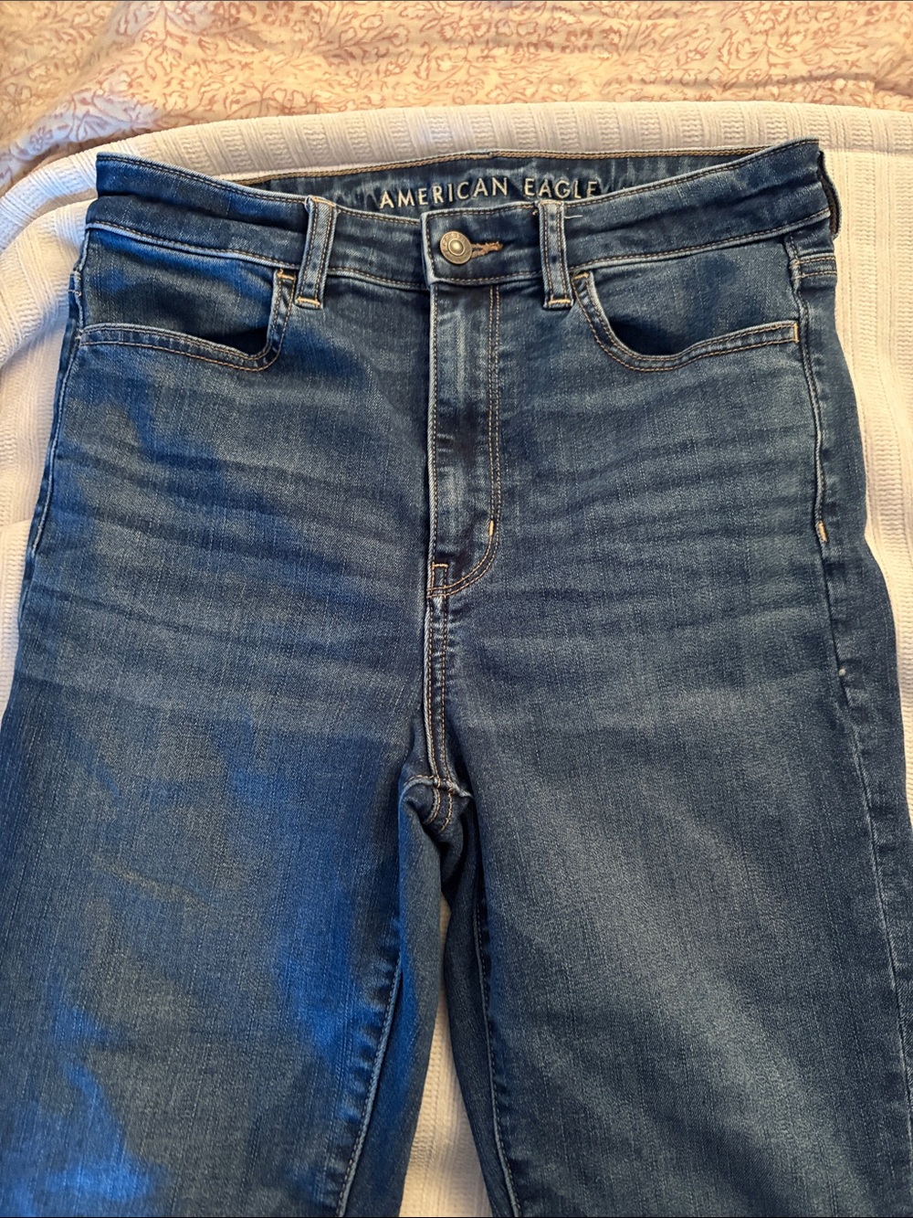 American Eagle Outfitters High-Rise Blue Stretch Jeans
